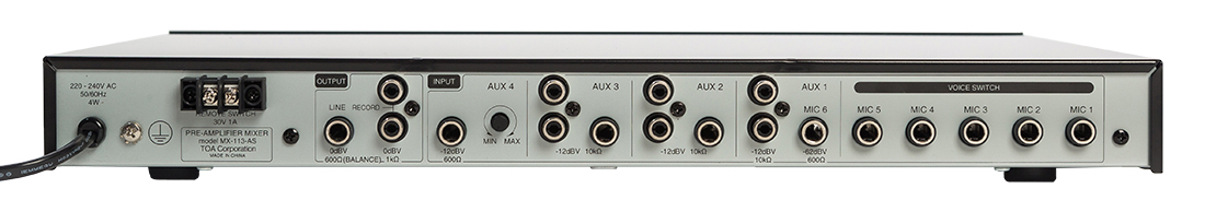 Tăng cường tín hiệu âm thanh của bạn với dòng Mixer mới nhất  TOA MX-113