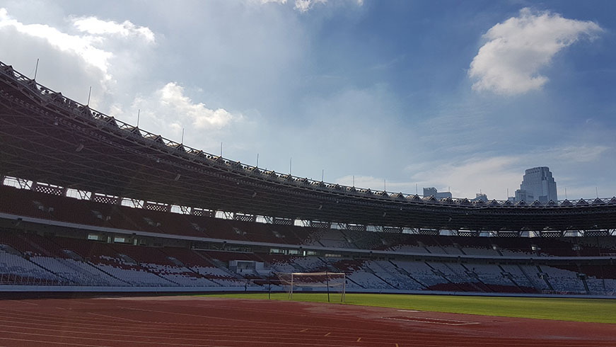 Sân vận động GBK Indonesia đã được nâng cấp với hệ thống âm thanh TOA để chào đón Asian Games 2018